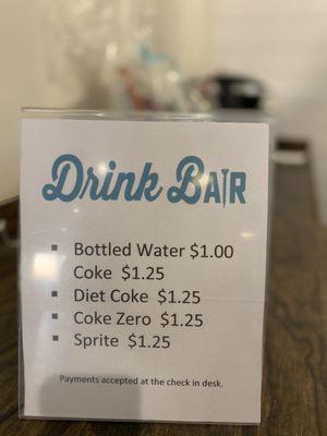 Drinks for sale