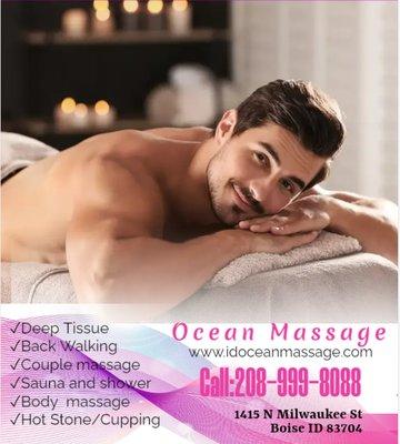 Whether it's stress, physical recovery, or a long day at work, Ocean Massage has helped many clients relax in the comfort of ...