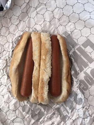 Dry ass hotdogs