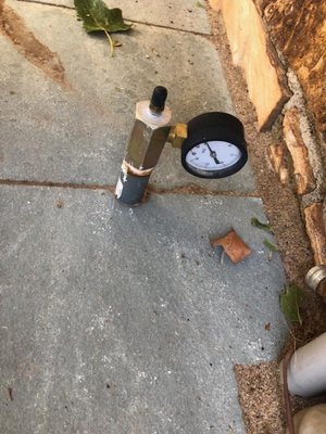 Capped gas line