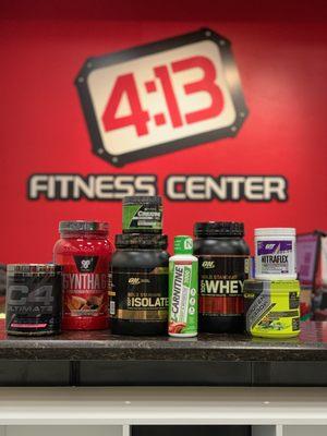 Supplements for sale.