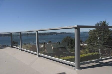 Beach House Railing Made of Glass