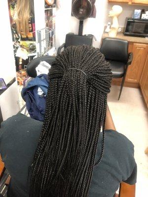 Medium size single braids