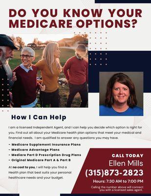 Mills Insurance is here to tailor Medicare Health Plans to individual needs, while offering solutions designed specific for them.