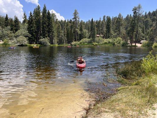 Kayaking at private lake