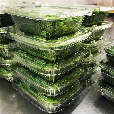 If you don't want to bring home a full tray of wheatgrass - we also offer our organic wheatgrass in pre-cut packages