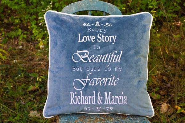 Custom Embroidered Pillow