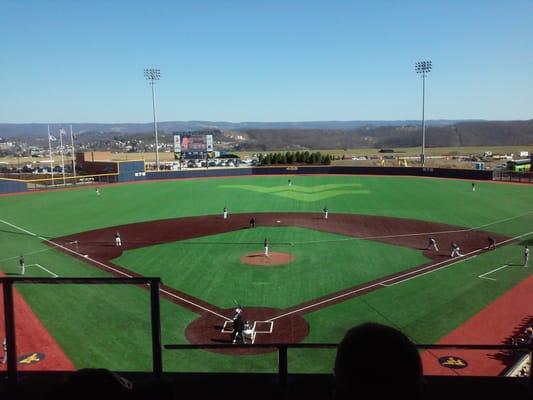 The view from Suite #1 behind home plate...