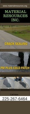 Crack Sealing, Patching, Cold patch