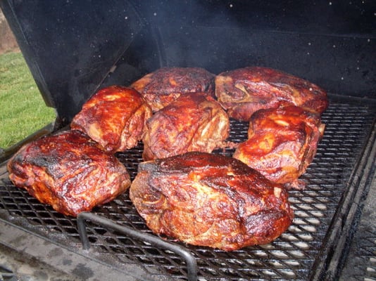 Smoked Boston But Pork BBQ chopped with Sauce and Buns