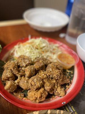 Sai Tod- fried intestines. Delicious