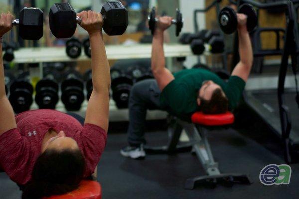 Working on those biceps during Bootcamp!