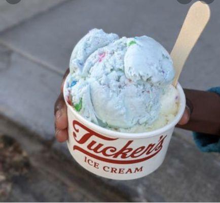 Blue ice cream.... But I like chocolate