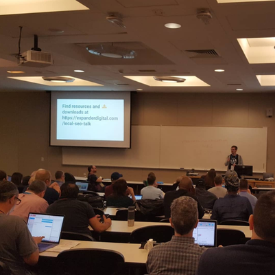 Josh Gellock at WordCamp Raleigh in 2018