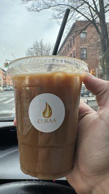 Ice coffee with oat milk!