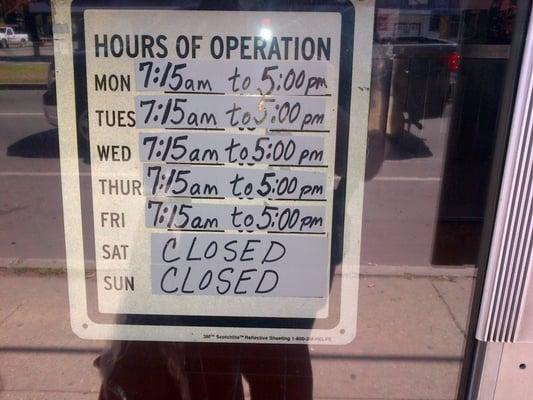 Q Lee has expanded their weekday hours of operation to 7:15 AM - 5:00 PM!