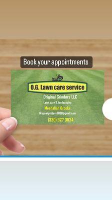 Book your appointments  #lawncare #originalgrinders #appointments #landscaping #grass #mower #lawnmower #zeroturn #season #growth #busines