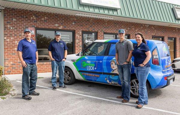 Team picture in front of our store.