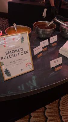 Smoked pulled pork station