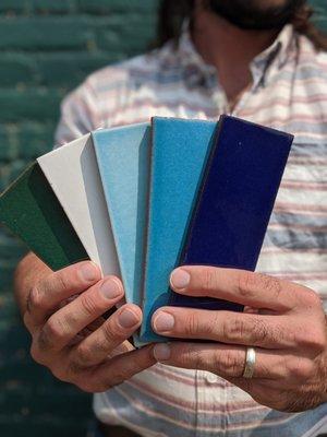 We provide a full range of tile colors, finishes, shapes, and sizes.