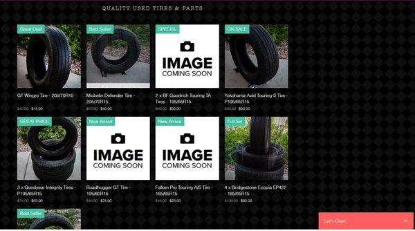 Shop Our Online Tire Inventory