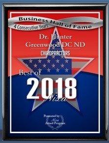 Dr. Greenwood received the Best in Nixa Award in the Chiropractors category for the 4th consecutive year!