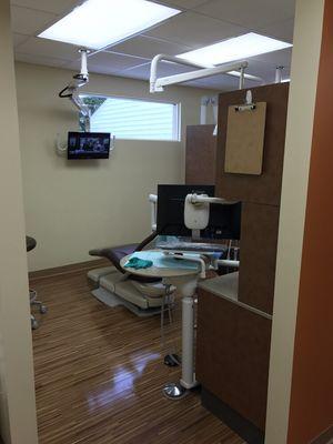 Comfortable dental chairs!
 Ask for TV or music during your treatment.