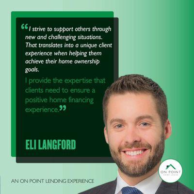 Eli Langford - Mortgage loan advisor at On Point Home Loans, Inc. - Mortgage broker in Charlotte