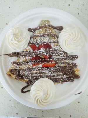 Strawberry banana crepe