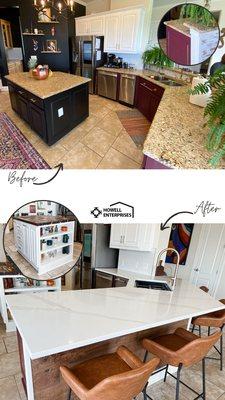 Before & After of Kitchen remodel