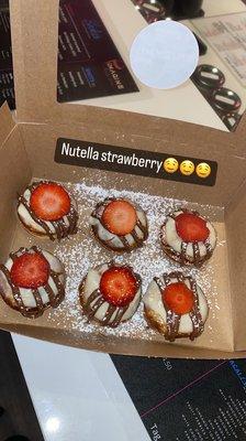 Nutella strawberry doughnuts