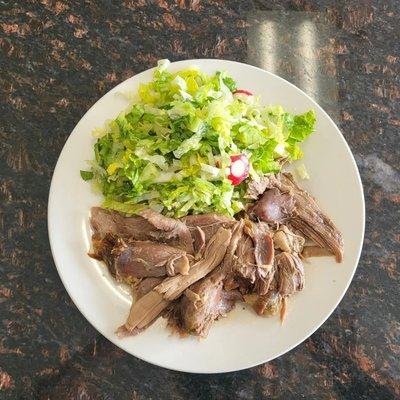 Saturday's special: roasted lamb with our spring salad