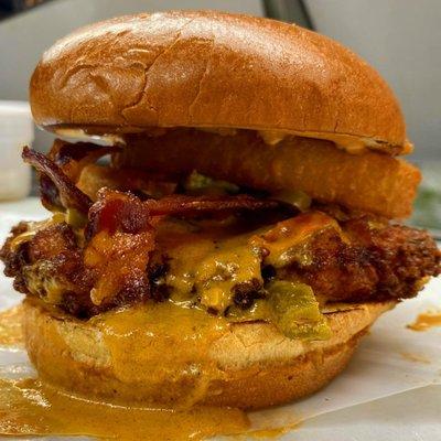 Chicken Queso Burger