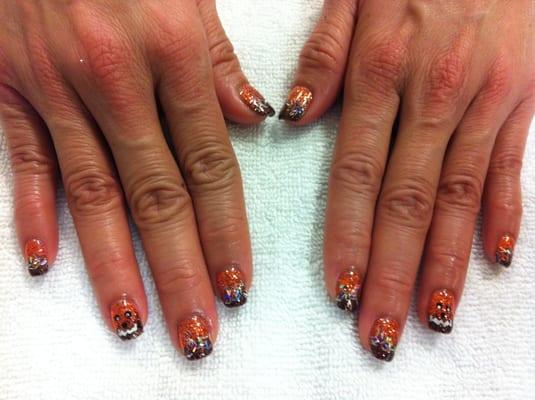 Ombre Glitter Gels. Perfect for halloween, fall.