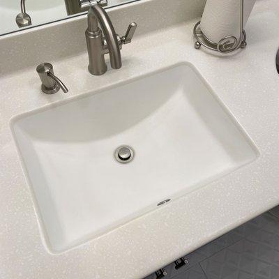 Rectangular Solid Surface Undermount Sink