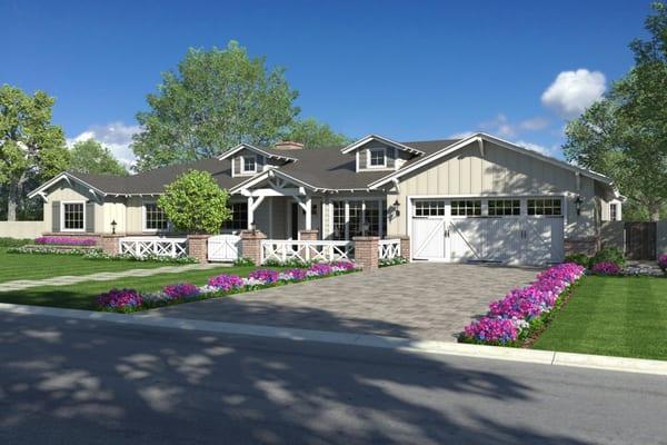 Arcadia Ranch Custom Home Drafting Render