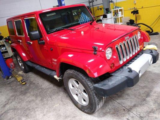 Jeep Wrangler Deluxe Interior and Exterior Detail with compounding