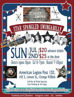 Our 2nd annual Star Spangled Swingabilly event!