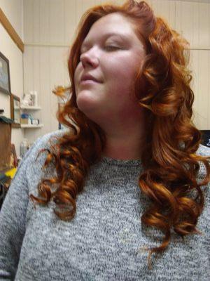 More "Beachy Curls" with Natural Copper Color.