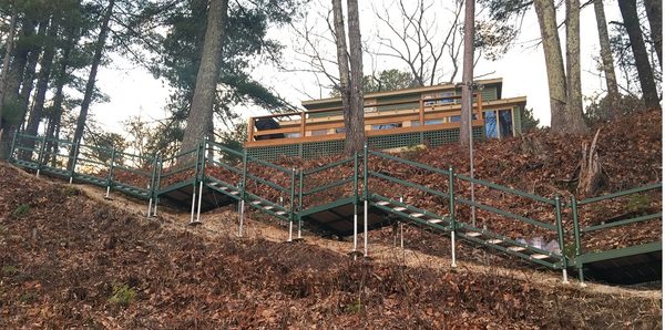 Hillside stair access.