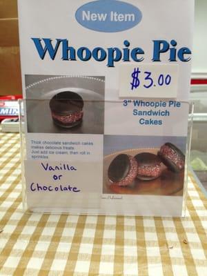 **NEW** Whoopie Pie ice cream sandwiches