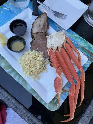 Prime Rib & Crab Legs  Half-Pound Prime Rib & Snow Crab Cluster