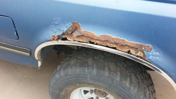 We repair rust spots..