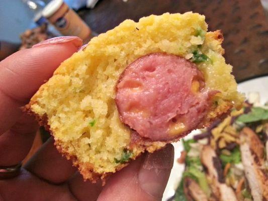 Made mini corn dog muffins