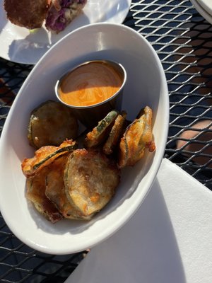 Fried pickles- happy hour menu thanks item