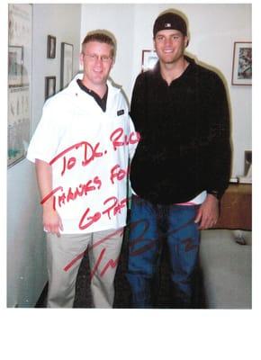 Dr. Rick with Super Bowl MVP Tom Brady.