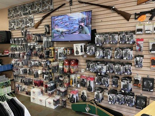 STORE INTERIOR- HOLSTERS AND MAGS