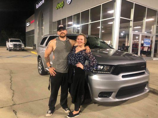 Congrats to the Billiot family on their 2019 Dodge Durango! Thanks for giving us the opportunity to sell you a new vehicle!