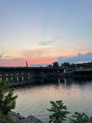 The Winooski River run by the Chace Mill