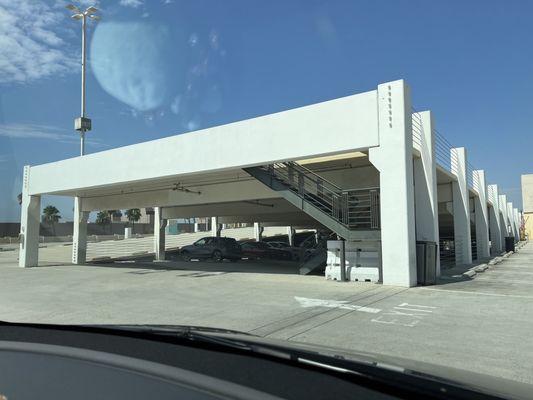 Top level of parking structure